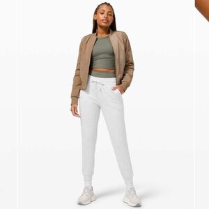 Lululemon Scuba High-Rise Jogger Fleece Heathered Core Ultra Light Grey 14